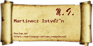 Martinecz István névjegykártya
