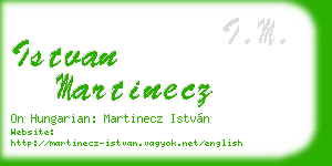 istvan martinecz business card
