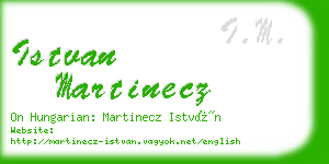 istvan martinecz business card